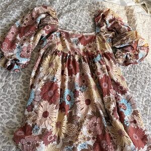 Floral Puff Sleeve Mini Dress